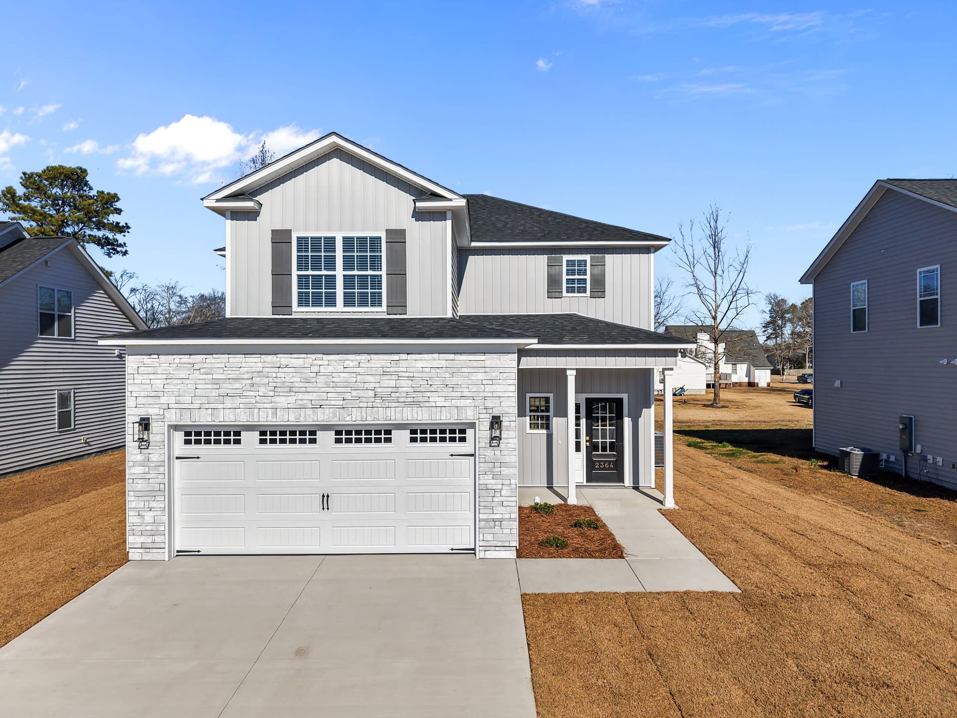Aerial view of residential neighborhood in Greenville NC
